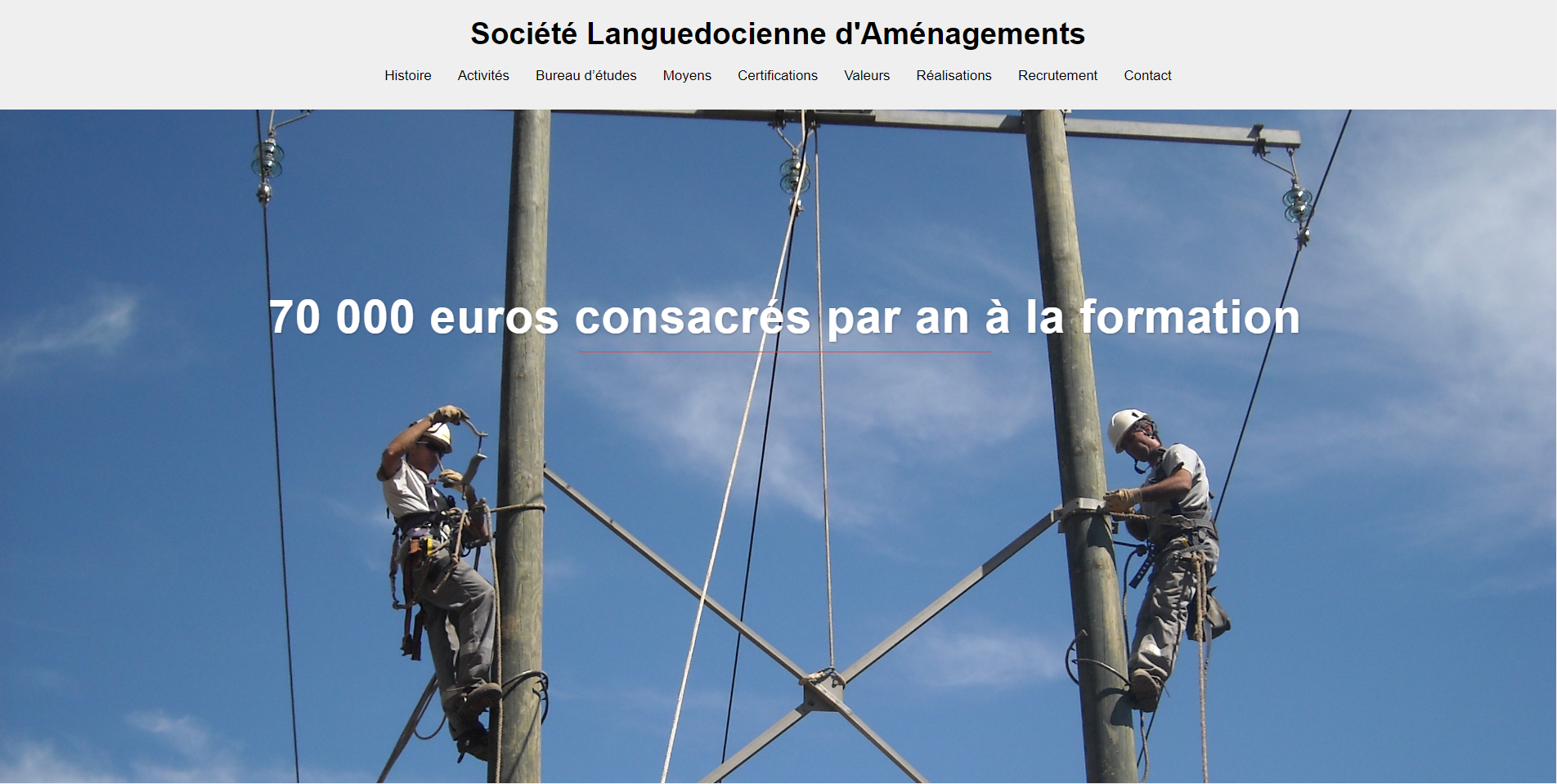 Réalisation site internent pour la société languedocienne d’aménagement